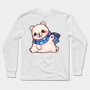 Waving Polar Bear Long Sleeve T-Shirt